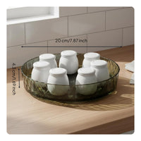 Rotating Tray Turntable Anti-Drop Edge Countertop Rotating Organizer Multipurpose seasoning rack for Pantry