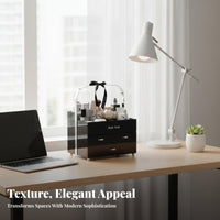 2-Tier Stand with Drawers Multi-Purpose 2-Tier Drawer Rack Space-Saving