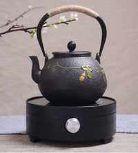 典工堂铁壶仿日本南部铸铁壶双铁叶蔓葫芦生铁壶 烧水壶 茶具茶壶