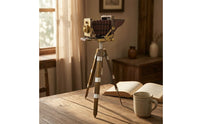Camera Model with Tripod Nostalgic Retro Camera Model Prop Antique Decor Artisanal for Collectors, Photo Studio, Cafe