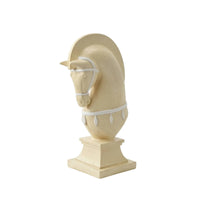Horse Statue with Pedestal Base Tabletop Sculpture with Pedestal for Living Room