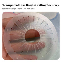 Pleated Ribbon Rosette Maker Reusable Circular Ribbon Pleating Template Rosette Making Guide Plate for Crafters, Scrapbooking