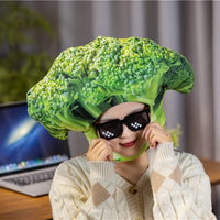 Broccoli Plush Headgear Hat for Photo Props and Cartoon Costumes