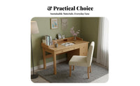 Drawer Computer Desk with Storage Solid Wood Writing Table Workstation Study Desk with Drawers Featuring Durable Material and Spacious Design Suitable for Bedroom Dorm Room Home Office Gift Giving