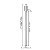 Drum Oil Extractor Metal Barrel Pump Silver Finish For