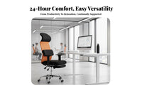 Reclining Highspine Chair with Footrest Lumbar Support for Study Room, Studesknts