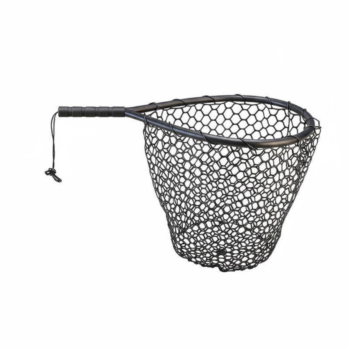 Fishing Landing Net with Silicone Mesh Landing Net with Wrist Cord Portable for Fishermen