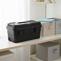 Multi-Compartment Multifunctional Storage Box Large Capacity Layered Tool Organizer Stackable Design for Repairmen, Camping, Outdoor, Garage