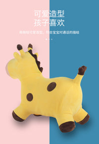 毛绒跳跳马儿童玩具独角兽充气音乐加厚卡通布艺可乘坐骑跨境弹跳