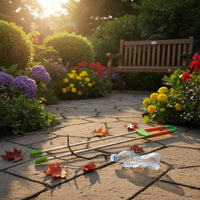 Double Rod Picker Long-Lasting Litter Pickup Tool Rustproof for Seniors