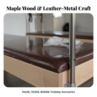 Pilates Luxury Table Maple Wood Frame Luxury Overhead Rig Training Table Grade Pilates Ladder Barrel for Core Training