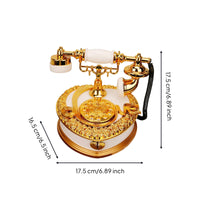Retro Telephone Melody Box Batterybattery-Less Rotary Phone Melody Box Vintage