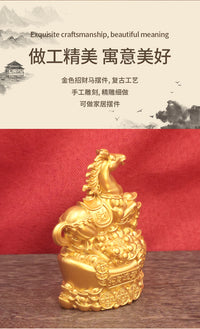 2026年招财马沙金摆件家居办公室家居电视柜装饰新店开业桌面摆件