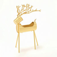 Deer Planter Sculptural Deer-Shaped Planter Rustic for Patio, Garden