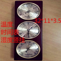气象仪温度湿度计气压表西洋欧式木座woden weather station3合1