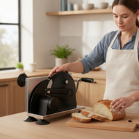 Adjustable Manual Bread Cutter Foldable Bread Cutter with Suction Feet Stainless Steel Compact for Home Bakers, Families, Kitchen