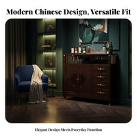 Dining Room Buffet Sideboard Multi-Functional Kitchen Storage Cabinet Large Capacity Freestanding Tea Bar Cabinet for Homeowners, Hallway, Home Office