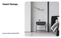 2-Drawer Bedside Chest Minimalist Design 2-Drawer Transparent Table Modern & Design Easy Assembly for Bedroom, Living Room
