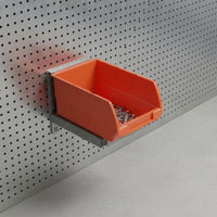 Garage Storage Bins Space Saving Orange Storage Bin Versatile Wall-Attached Tool Bins for Workshop