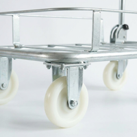 Heavy Duty Folding Hand Truck with Wheels, Sack Barrow for Moving House, Garden Cart, Trolley Cart, Warehouse Delivery