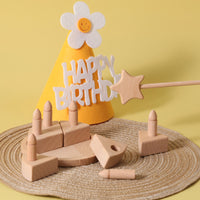 Tanmu Beech Wood Birthday Cake Toy for Children's One-Year-Old Celebration