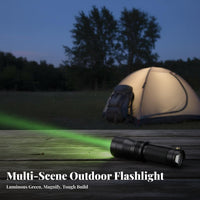 Verdant Glow Flashlight Small Size Zoomable Glow Source Torch Pocket Attachment Flashlight Sturdy Aluminum Frame Portable