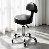 Water-Resistant Swivel Rolling Chair Chrome Metal Padded Swivel Chair Back Support Seating Sturdy