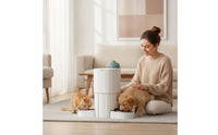 Automatic Pet Feeder with Dual Bowls Battery-Operated Automatic Cat Feeder with Dual Bowls Timed Stable for Cats, Daily Feeding