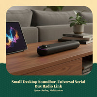 USB stereo soundbar for desktop