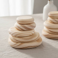 Early Learning Wooden Stacking Stones Polished Edges Rainbow Stacking Stones for Home, Preschool