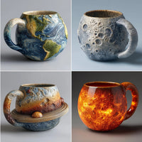 创意跨境Planetary Mug Collection - Cosmic Ceramic Cups星球杯