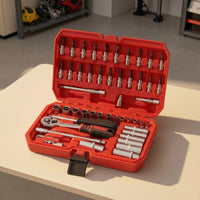72-Tooth Socket Wrench Set Portable Socket Set with Case Compact Tools Long-Lasting for Roadside Emergencies