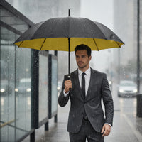 Large Umbrella with Double-Layer Canopy Windproof Umbrella with Double Canopy Heavy Duty for Business Professionals, Commuters, Commuting, Travel