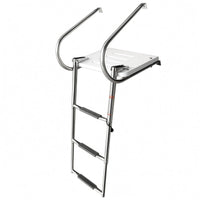 Swim Platform Textured Dot Pattern Stainless Steel Swim Platform Ladder Non-Slip