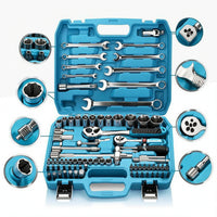 82-Piece Automotive Repair Tool Kit Custom-Molded Car Tool Set with Case Allall-Inclusive Socket Set with Ratchet Portable for Diyers, Garage, Roadside Emergency