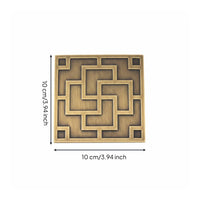 Chinese Design Brass Plate Nail-without Nails Installation Antique Brass