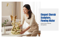 Resin Cherub Water Feature European Style Living Room Sculpture, Home Decor, Artistic Accent, Wholesale