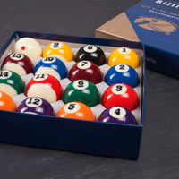 16 Pieces Crisp Striking Sound Tournament Billiard Balls Balanced Density Billiards Accessory Long-Lasting Sports Equipment Brilliant Colors for Game Room