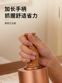 Pure Brass Moxibustion Meridian Brush with Scraping Function