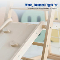 Indoor Climbing Frame for Kids, Multifunctional Tactile Training Set, Foldable Slide & Hanging Seat Combo