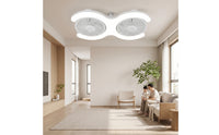 Compact twinHead Ceiling Fan Light Timer Two-Head Fan Light