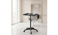 Rolling Salon Tray Rolling Workstation Rolling Tray Movable Furniture for Hairstylists, Nail Technicians, Barbershop, Cosmetics Studio