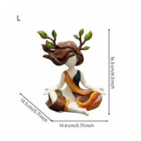 Meditation Deity Statue Faceless Meditating Deity Figurine Mudra-Like Hands