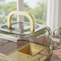 Transparent Small Pet Carrier Chew-Resistant-Resistant Hamster Travel Carrier