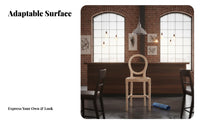 Unfinished Oval Rear Stool Frame Timeless Bar Design Furniture With Rearrest Counter Chair for Homeowners, Adults, Restaurant, Coffee Shop