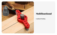 2 in 1 Function Self Centering Dowel Jig Adjustable Self-Centering Dowel Jig Easy to Use for Furniture Makers, Woodworkers, Joinery, Jobsite