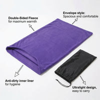 Fleece Sleeping Bag Liner Lightweight, Double-Sided Warm Camping Liner, for Hostels and Outdoors - Image 5