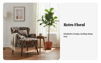 Floral Print Armchair Timeless Rural and Design Accentuate Chair Vintage Design Comfy and Ergonomic Designive