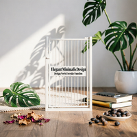 Pressure-Mounted Pet Gate Adjustable Width Pressure-Mounted Swing Gate Extendable Height Dual-Direction Pass Through Ingg G