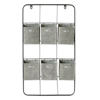 6compartment Wall Organizer Vintage Design Storage Rack Multi-Compartment